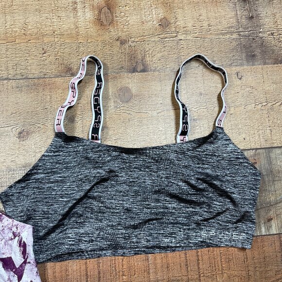Spyder Set of 2 Unlined Sports Bras size Large - Picture 2 of 5